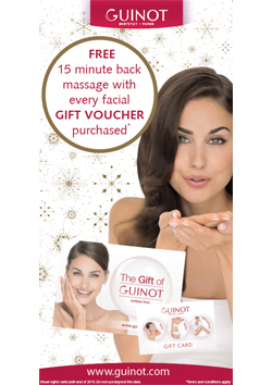 Give that extra gift this Christmas with a Guinot Gift Card